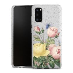 Silikon Glitter Case transparent-silber