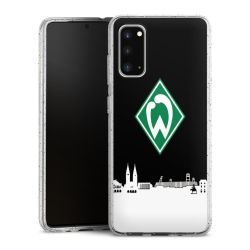 Silikon Glitter Case transparent-silber