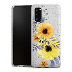 Silikon Glitter Case transparent-silber