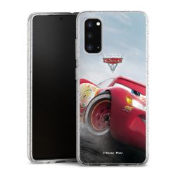 Silikon Glitter Case transparent-silber