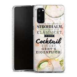 Silikon Glitter Case transparent-silber