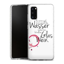 Silikon Glitter Case transparent-silber