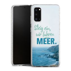 Silikon Glitter Case transparent-silber