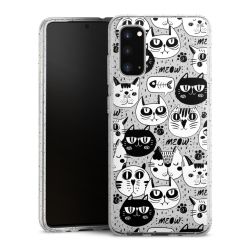 Silikon Glitter Case transparent-silber