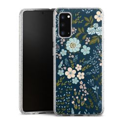 Silikon Glitter Case transparent-silber
