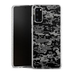 Silikon Glitter Case transparent-silber