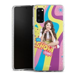 Silikon Glitter Case transparent-silber