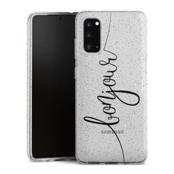 Silikon Glitter Case transparent-silber