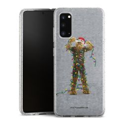 Silikon Glitter Case transparent-silber