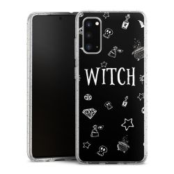 Silikon Glitter Case transparent-silber