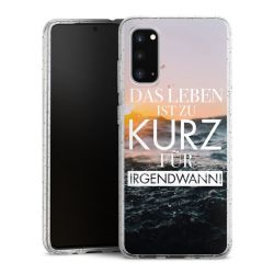 Silikon Glitter Case transparent-silber