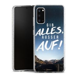 Silikon Glitter Case transparent-silber