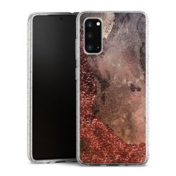 Silikon Glitter Case transparent-silber