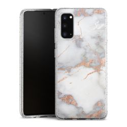 Silikon Glitter Case transparent-silber