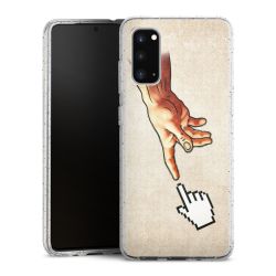 Silikon Glitter Case transparent-silber