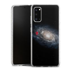 Silikon Glitter Case transparent-silber