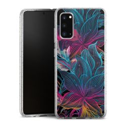 Silikon Glitter Case transparent-silber