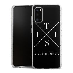 Silikon Glitter Case transparent-silber