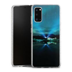 Silikon Glitter Case transparent-silber