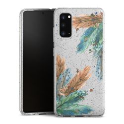 Silikon Glitter Case transparent-silber