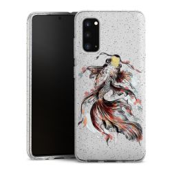 Silikon Glitter Case transparent-silber