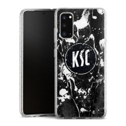 Silikon Glitter Case transparent-silber