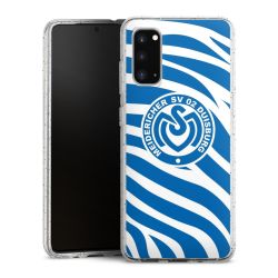 Silikon Glitter Case transparent-silber