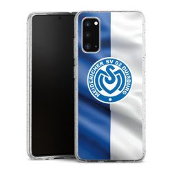 Silikon Glitter Case transparent-silber