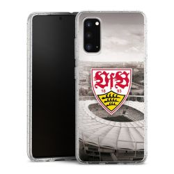 Silikon Glitter Case transparent-silber