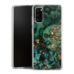 Silikon Glitter Case transparent-silber