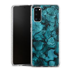 Silikon Glitter Case transparent-silber