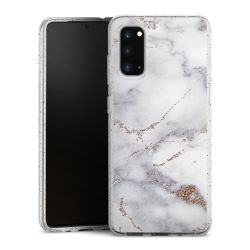 Silikon Glitter Case transparent-silber