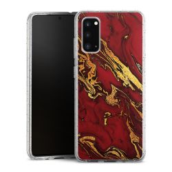 Silikon Glitter Case transparent-silber