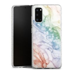 Silikon Glitter Case transparent-silber