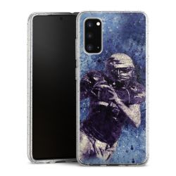 Silikon Glitter Case transparent-silber