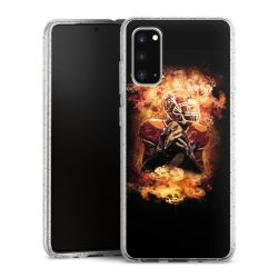 Silikon Glitter Case transparent-silber