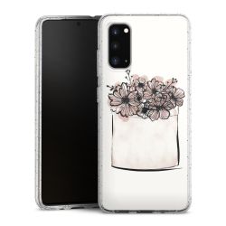 Silikon Glitter Case transparent-silber