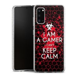 Silikon Glitter Case transparent-silber