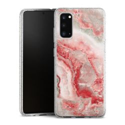 Silikon Glitter Case transparent-silber