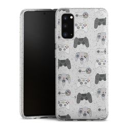 Silikon Glitter Case transparent-silber