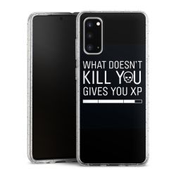 Silikon Glitter Case transparent-silber