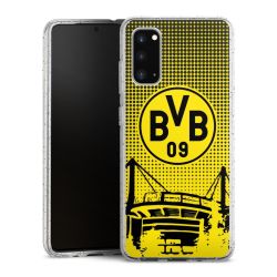 Silikon Glitter Case transparent-silber