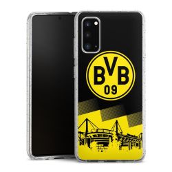 Silikon Glitter Case transparent-silber