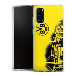 Silikon Glitter Case transparent-silber