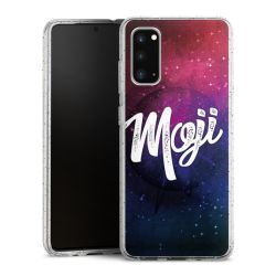 Silikon Glitter Case transparent-silber