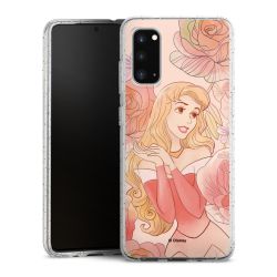 Silikon Glitter Case transparent-silber