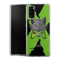 Silikon Glitter Case transparent-silber