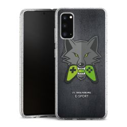 Silikon Glitter Case transparent-silber