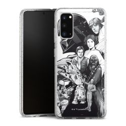 Silikon Glitter Case transparent-silber