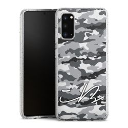 Silikon Glitter Case transparent-silber